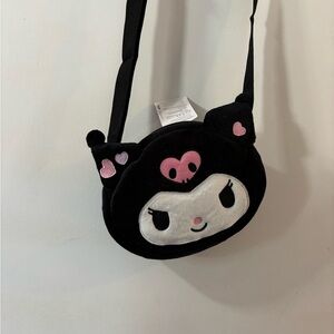 Sanrio Kuromi Cutie Face Plush Crossbody Bag